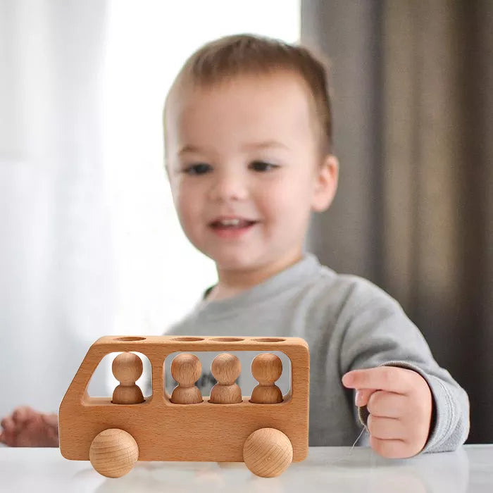 Wooden Toy Bus