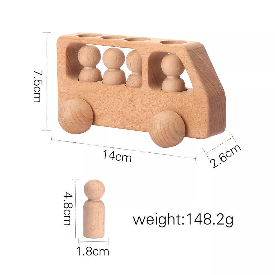 Wooden Toy Bus