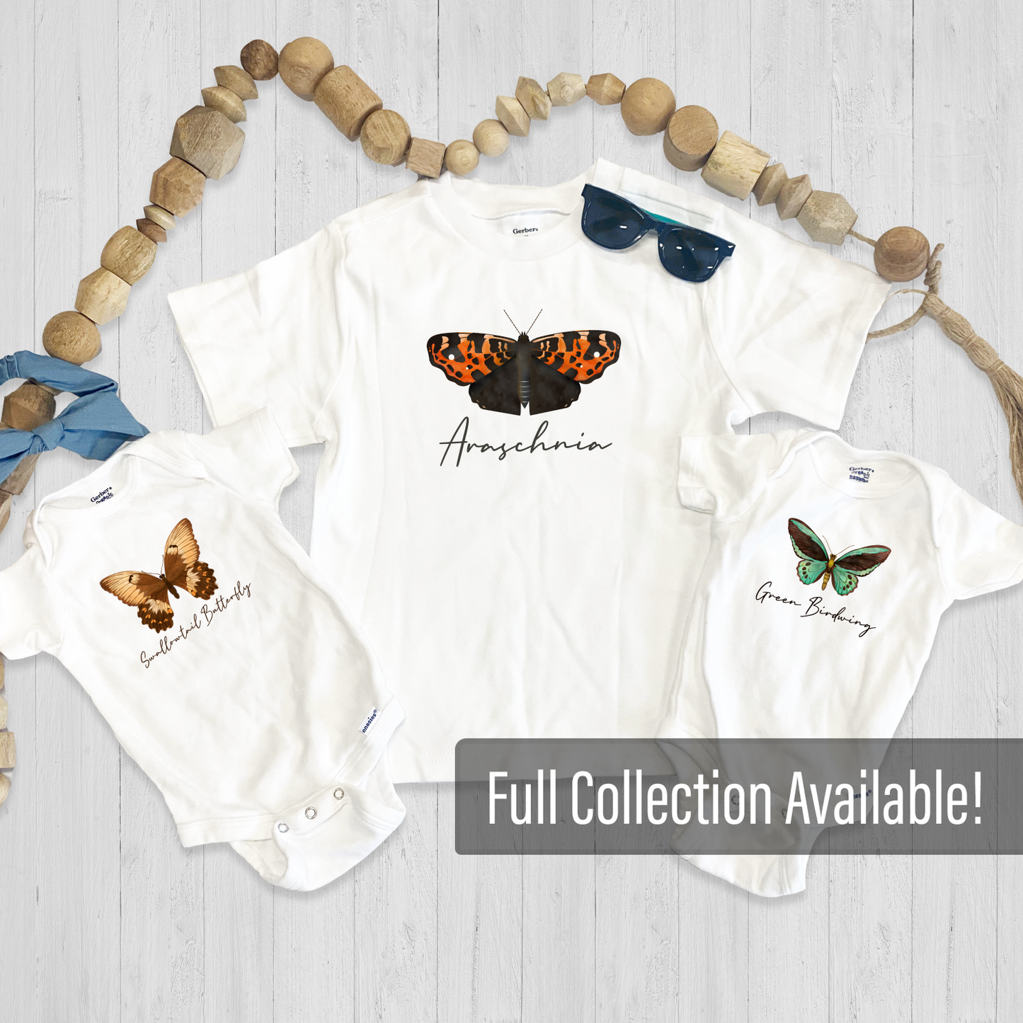 Colorful Butterfly Bodysuit and Tee Collection