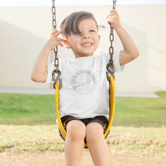 Black and White Space Toddler Apparel