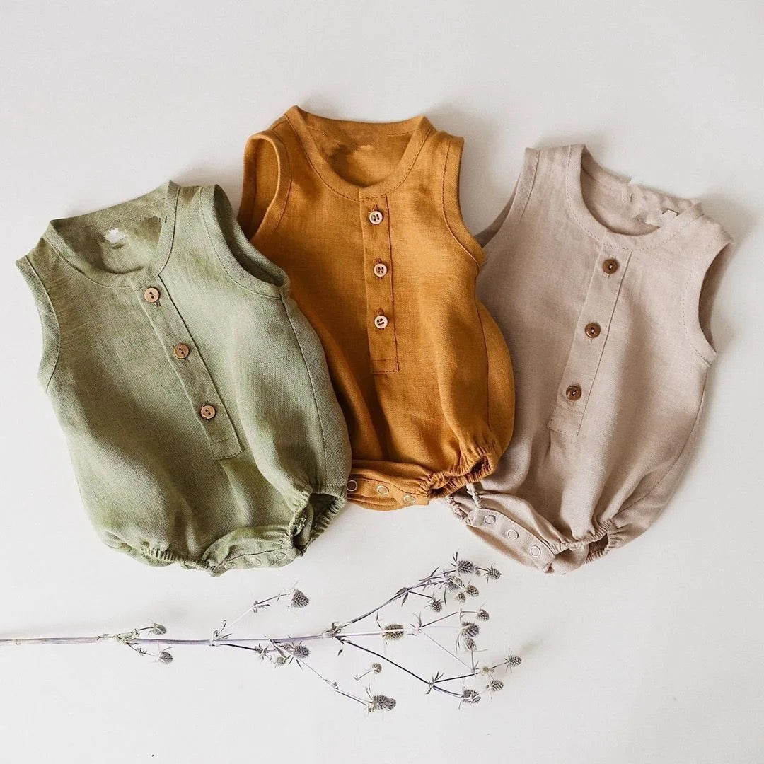 Sleeveless Linen Romper