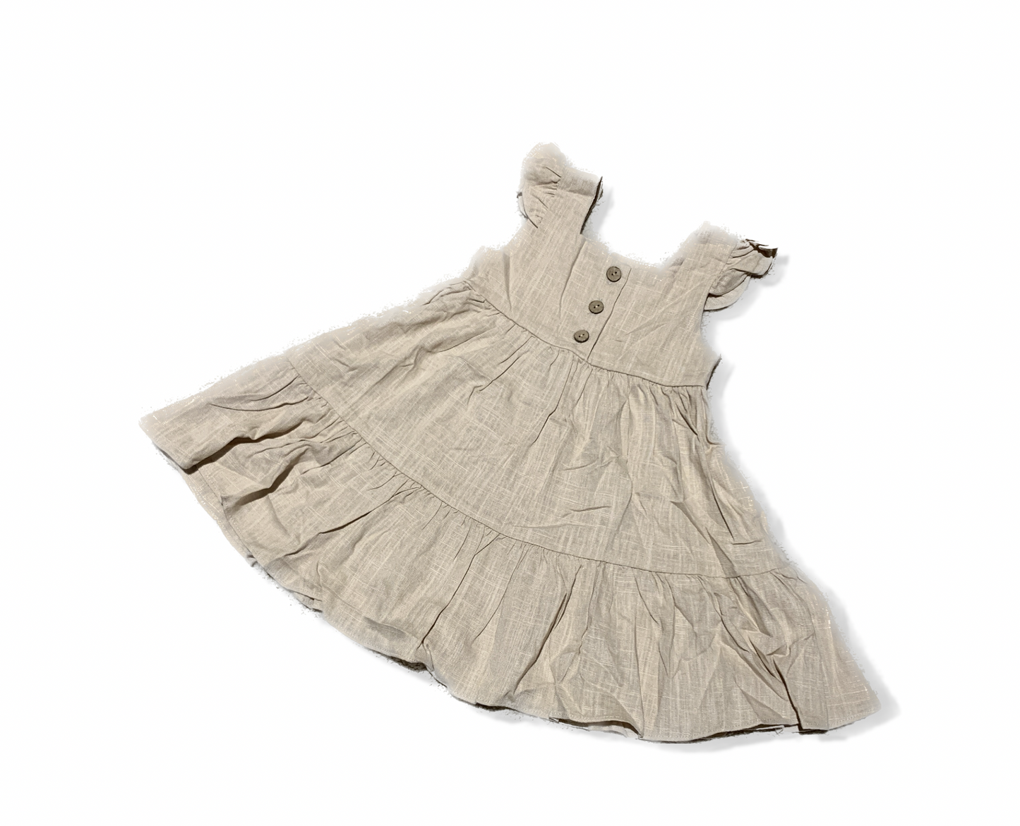 Sleeveless Linen Flutter Dress