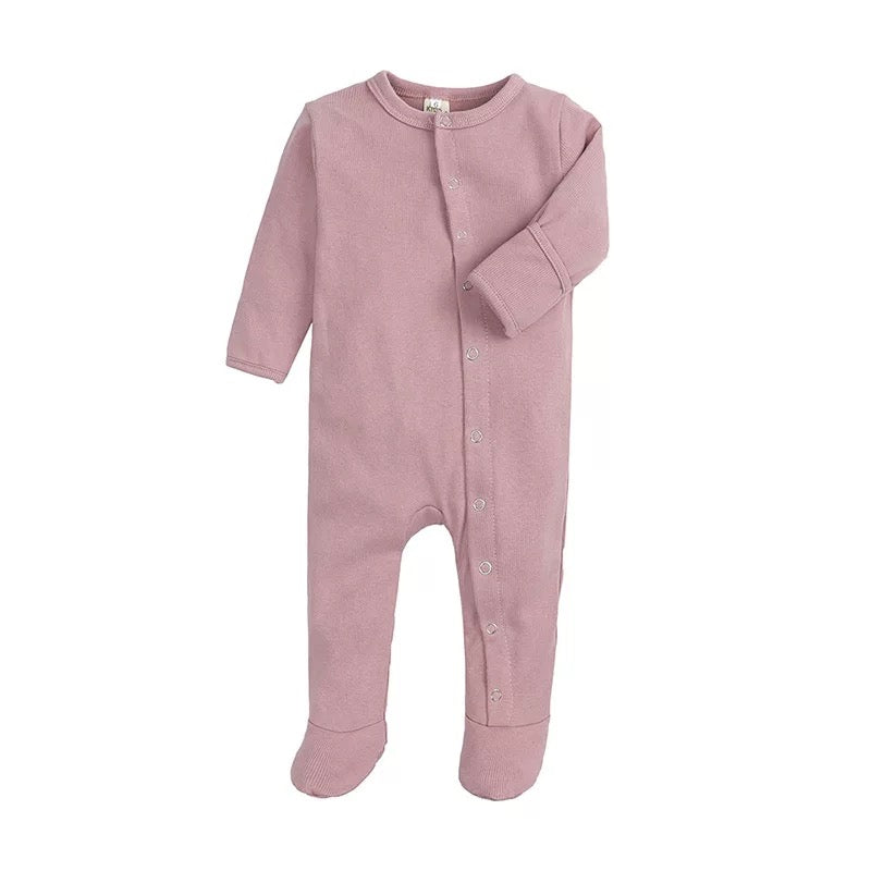 Snap up footed romper