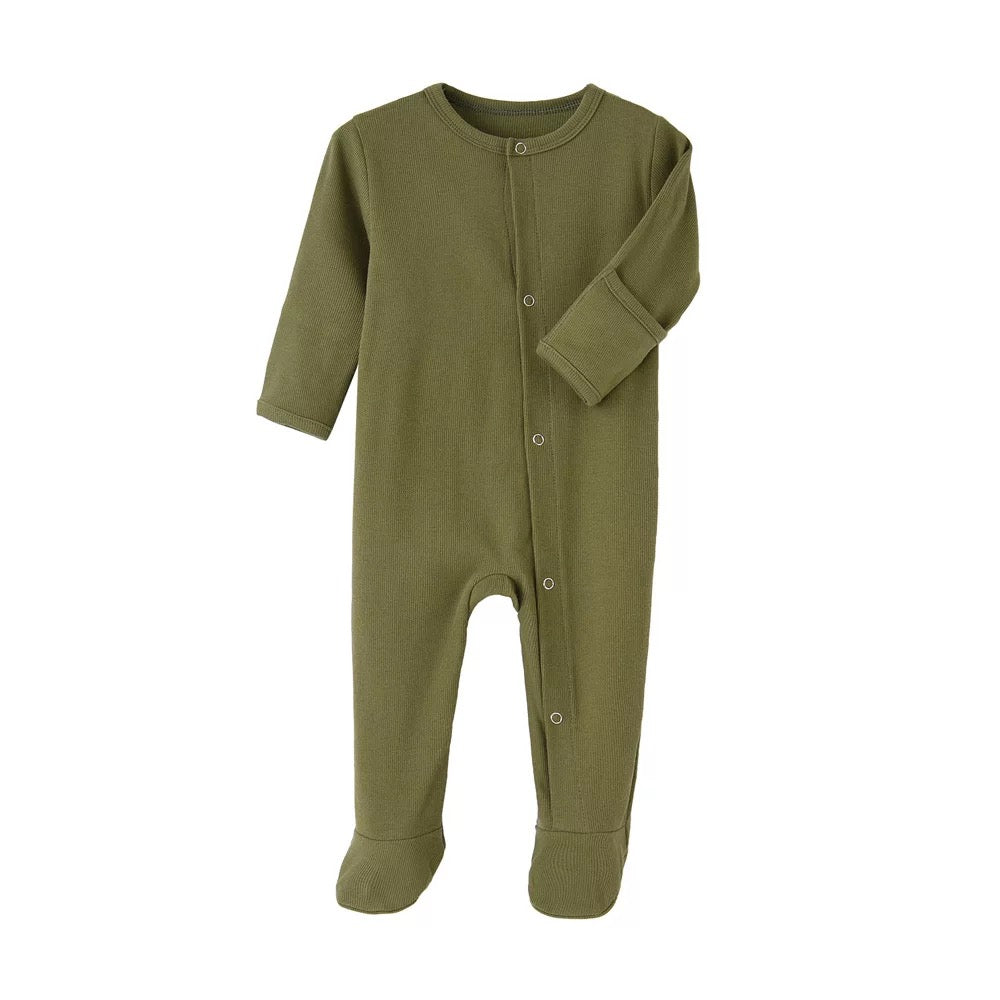 Snap up footed romper