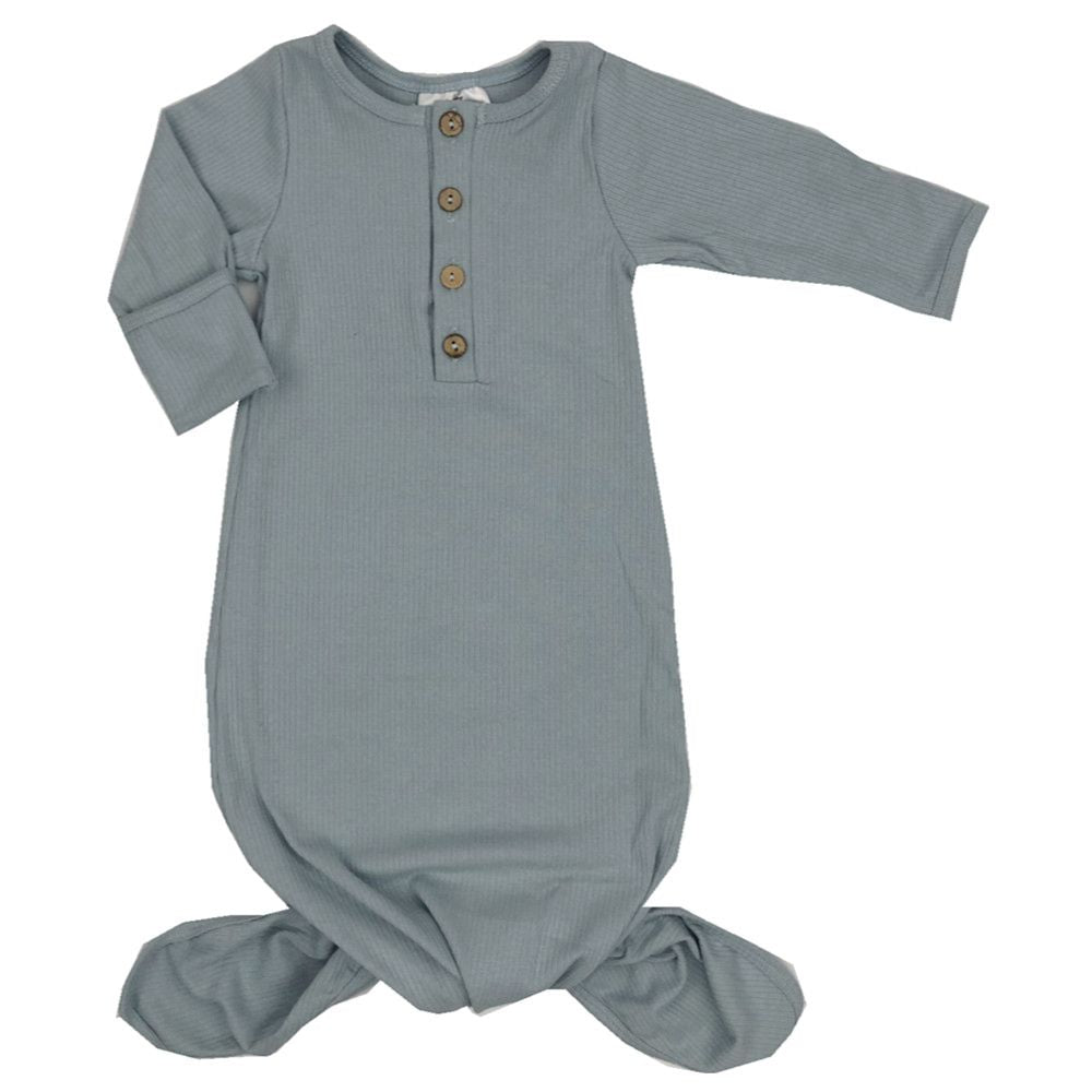 Ribbed Knotted Newborn Gown