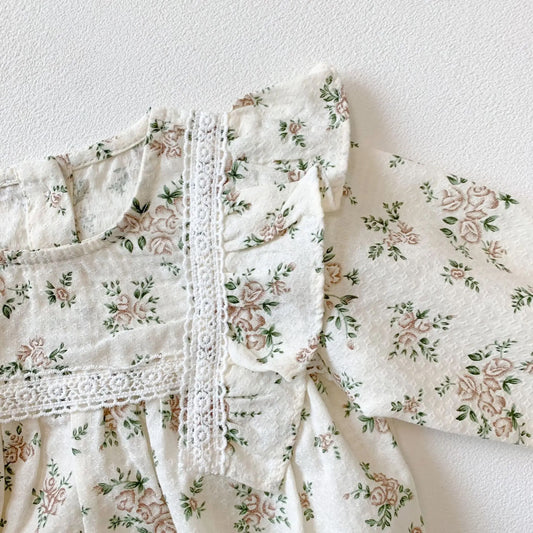 Long sleeved Floral Romper