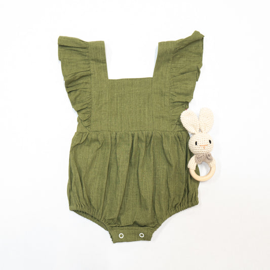 Ruffle Linen Romper