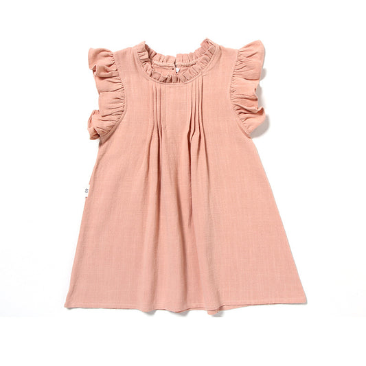 Linen Ruffle Dress